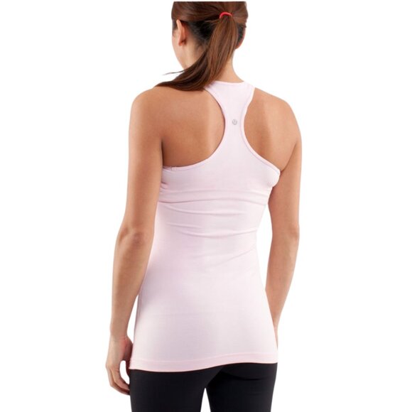EUC Lululemon Cool Racerback Tank in Heathered Pig Pink Size 8 - Picture 2 of 4